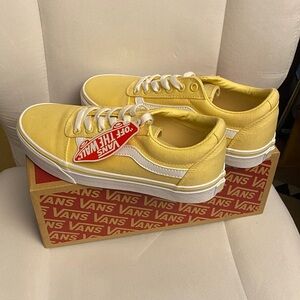 Vans Yellow and White Women's Sneakers